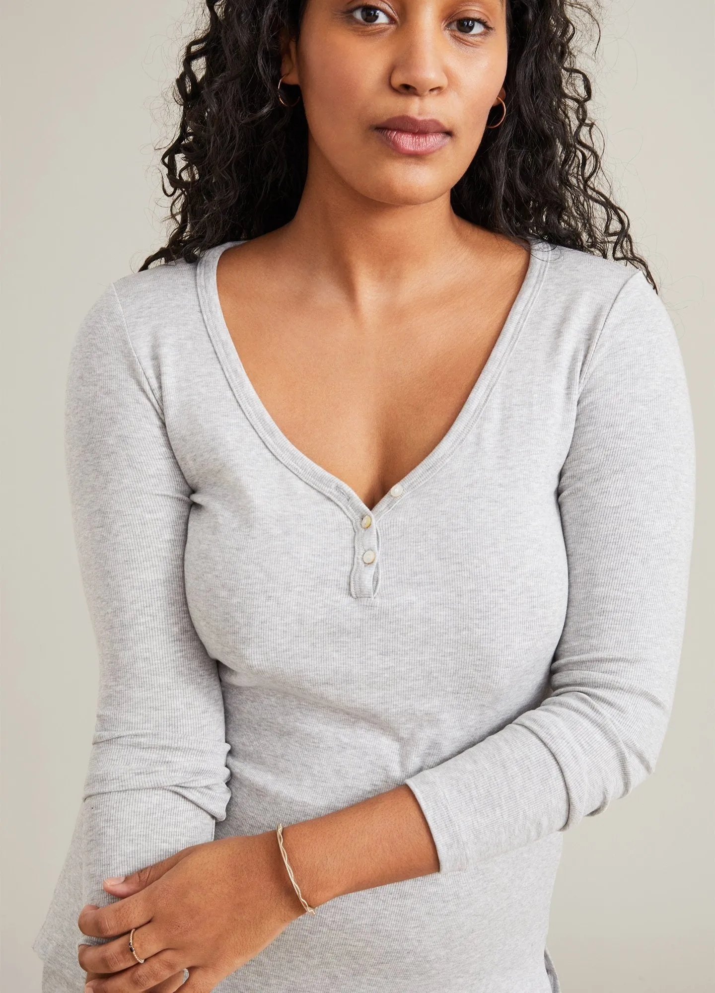 The Softest Rib Nursing Henley