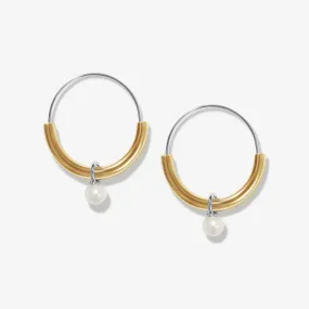 Timo pearl hoop earrings