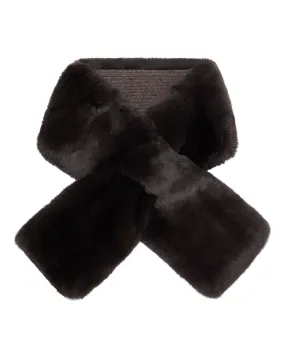 Unisex Fur Neckwarmer Biscotti Brown