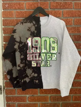 V.I.P. Me Silver "Silver Star" Handmade Half-n-Half Sweatshirt