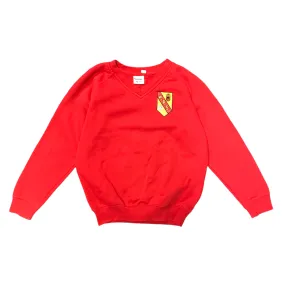 *Wallacewell Primary Red V-neck Sweatshirt