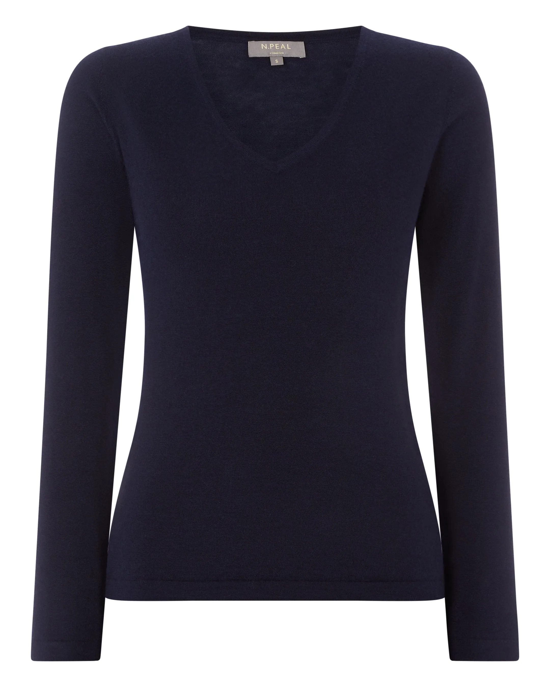 Women's Imogen Superfine Cashmere V Neck Jumper Navy Blue