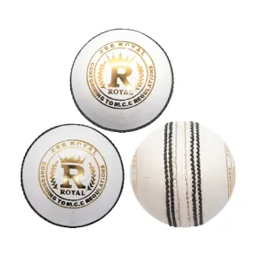 Zee Sports Cricket Ball Royal 7-Star White